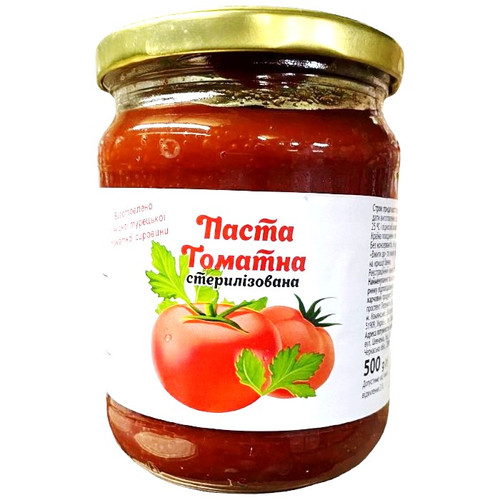 ТОМАТНА ПАСТА 25 % ДСТУ стерилізована 0,500кг МАДЕСА